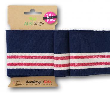 Cuff Me Glam Shine Bündchen blue navy-meringa-flamme-silber